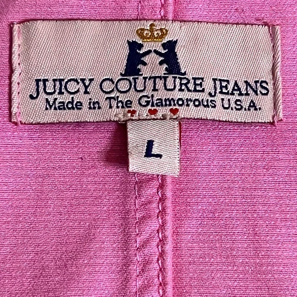 Vintage Juicy Couture Pink Peplum Blazer Jacket L Y2K Charmed Rose McGowan USA